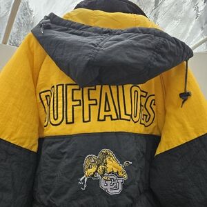 vintage Colorado Buffaloes puffer parka, likely from the 1990s Pro Player